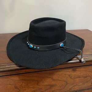 Golden Gate Hat Co. 100% Wool Cowboy Hat Blue Stone + Silver Leather Band